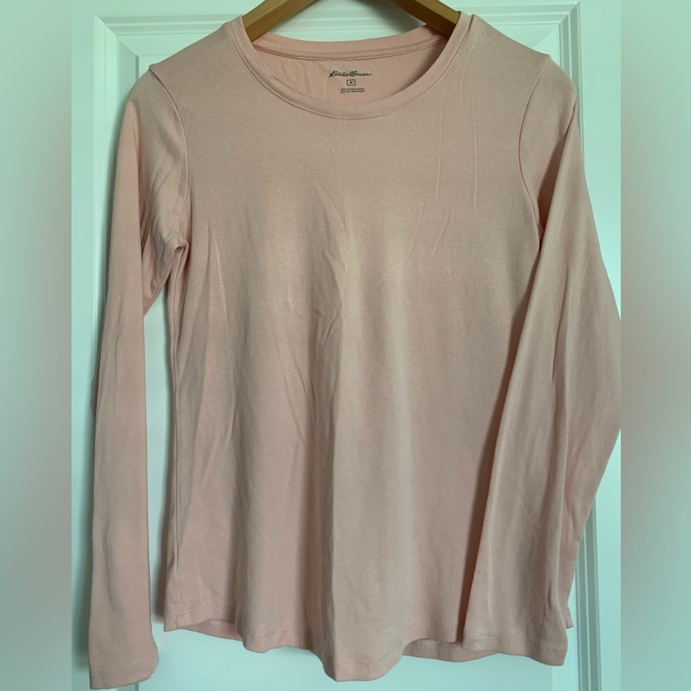 Eddie‎ Bauer women’s pink long sleeve shirt mediumminimalistic classiccore